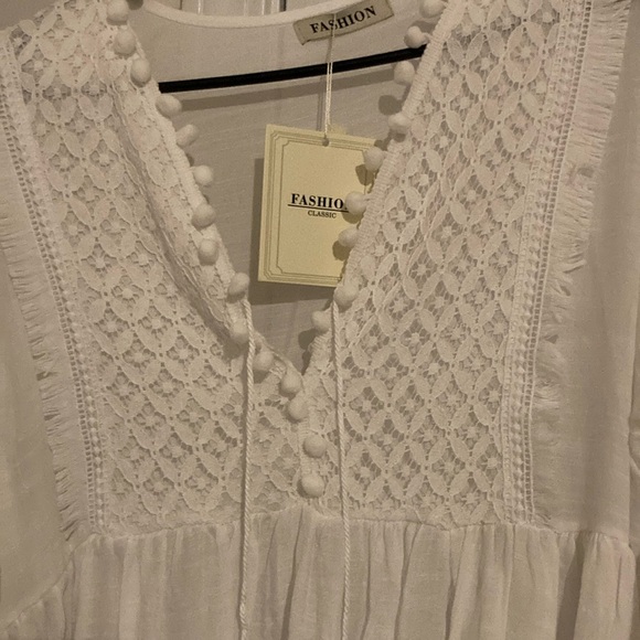 White Boho Chic Dress - Picture 4 of 8